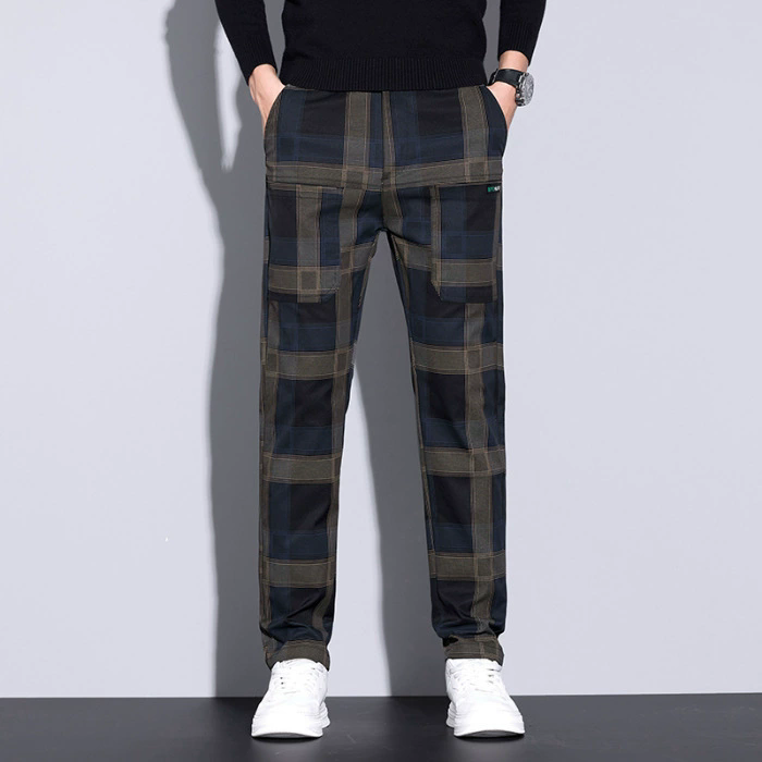 Streetwear Brand Tags - Heren geruite broek – Slim fit