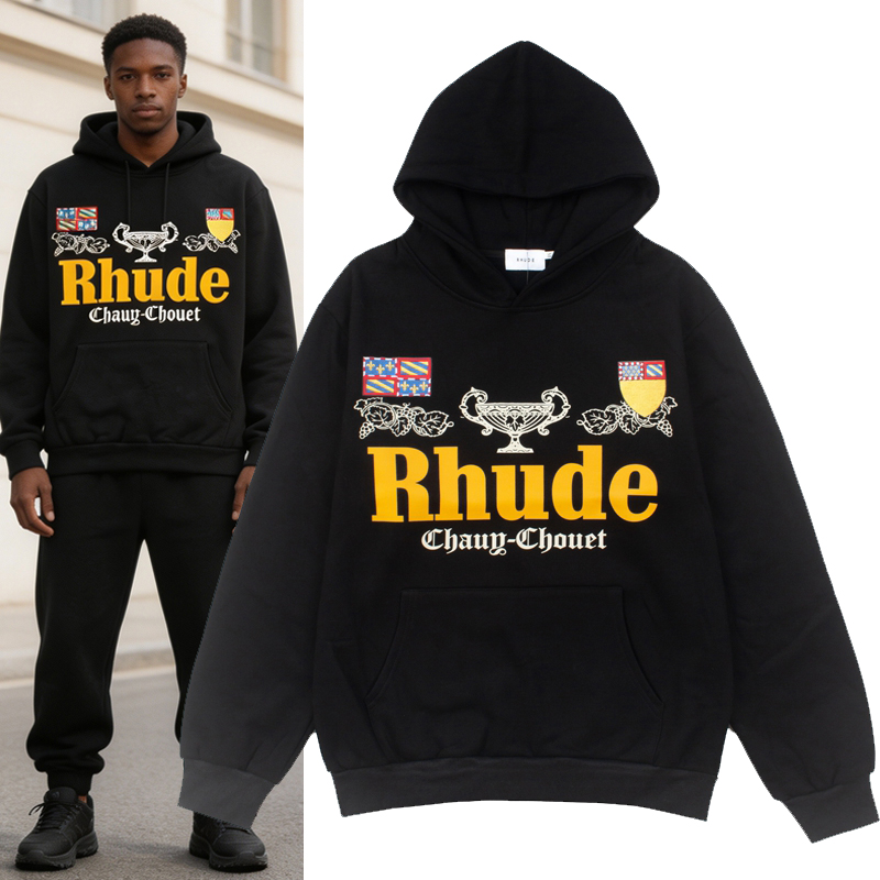 Streetwear Brand Hoodies - Streetwear merk RHUDE Badge Letter Print