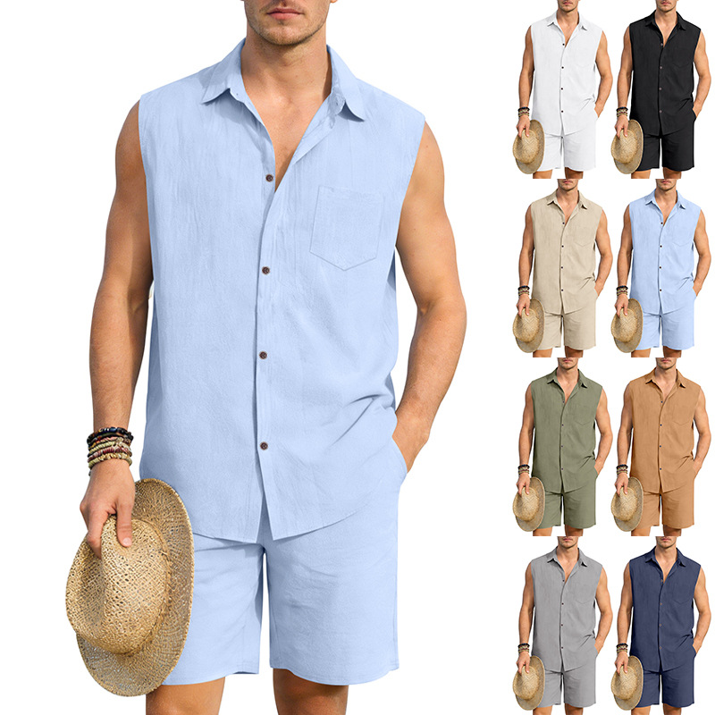 Streetwear Brand Tags - 2026 Zomer Heren Linnen Hawaiiaans Kraag