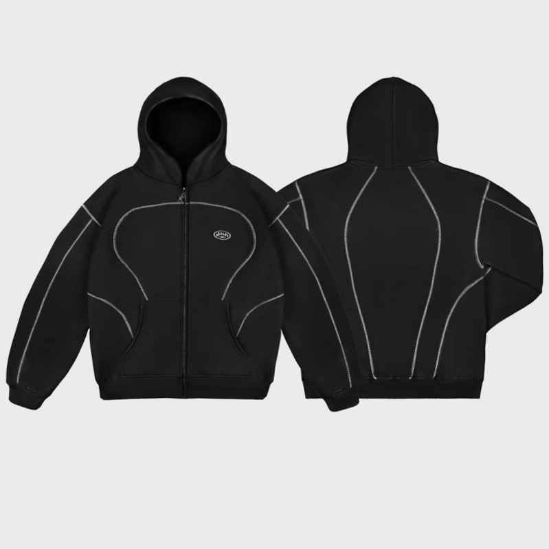 Streetwear Brand Hoodies - Losse hoodie met rits, streetwear, unisex,