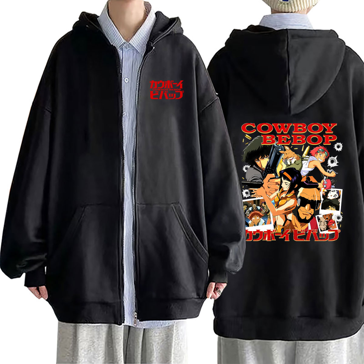 Streetwear Brand Hoodies - Anime Cowboy Bebop Rits Hoodie Spike