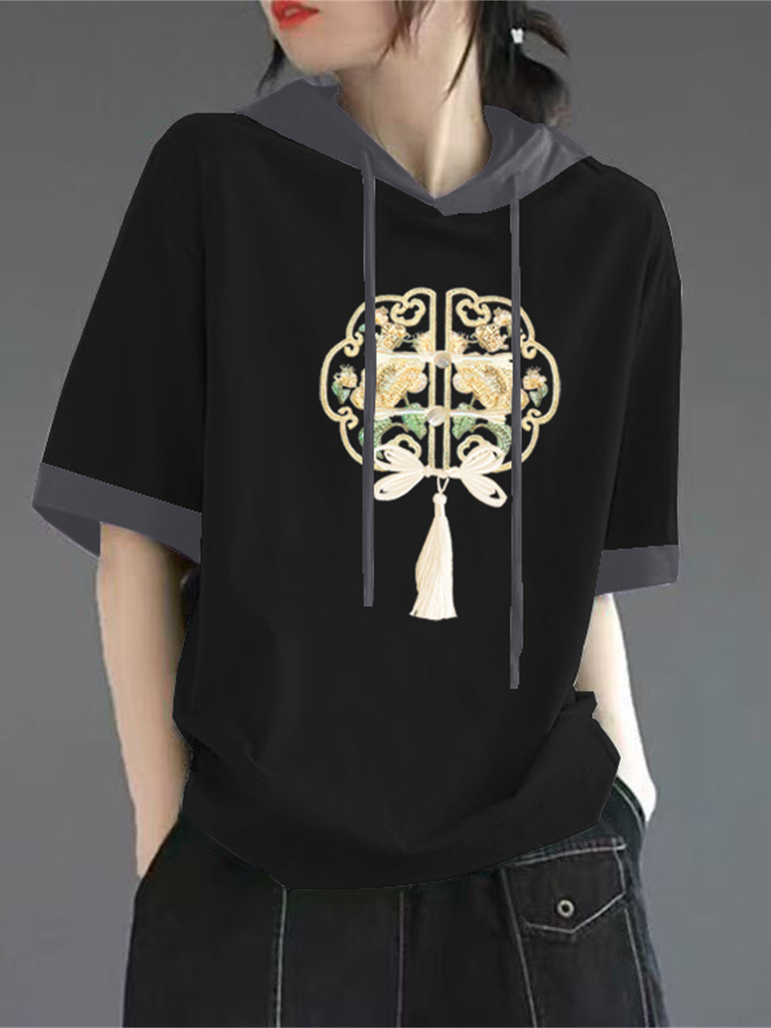 Rood puur katoenen T-shirt met - Streetwear Brand Hoodies recensie en prijs