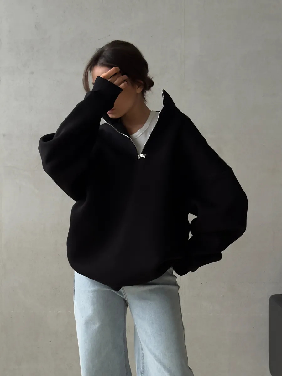Amerikaanse retro half rits al - Streetwear Brand Hoodies recensie en prijs