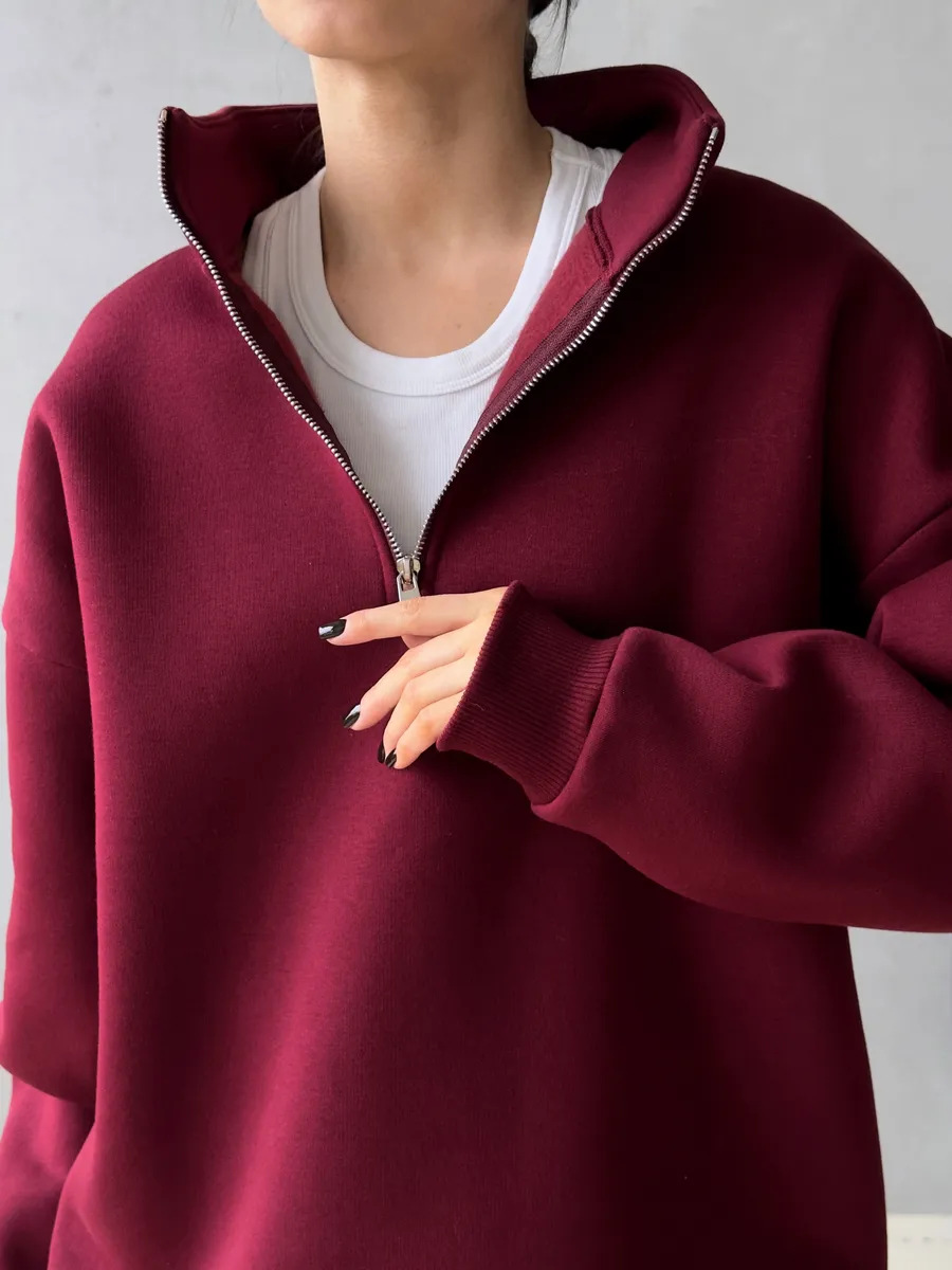 Amerikaanse retro half rits al - Streetwear Brand Hoodies recensie en prijs