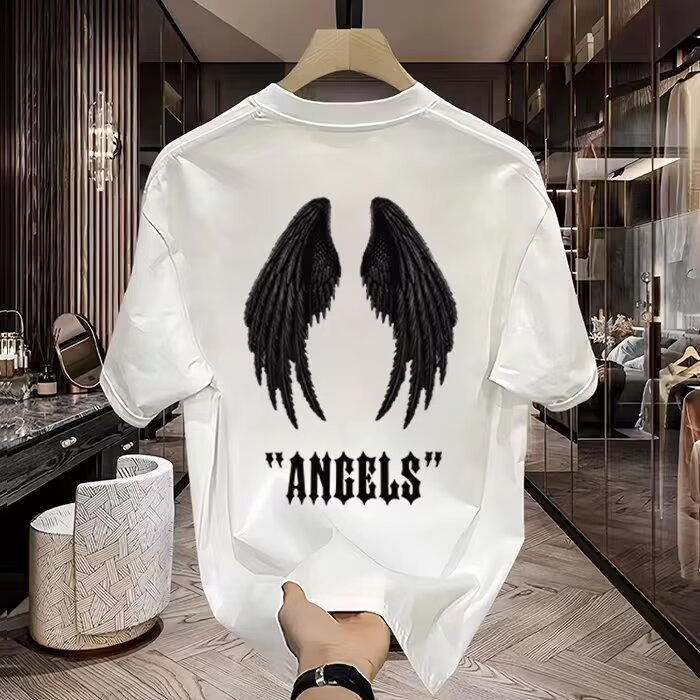 T-shirt van puur katoen, met p - Streetwear Brand Tags recensie en prijs
